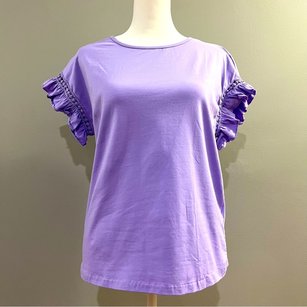 SHEIN | Ruffle Sleeve Top - Picture 2 of 7